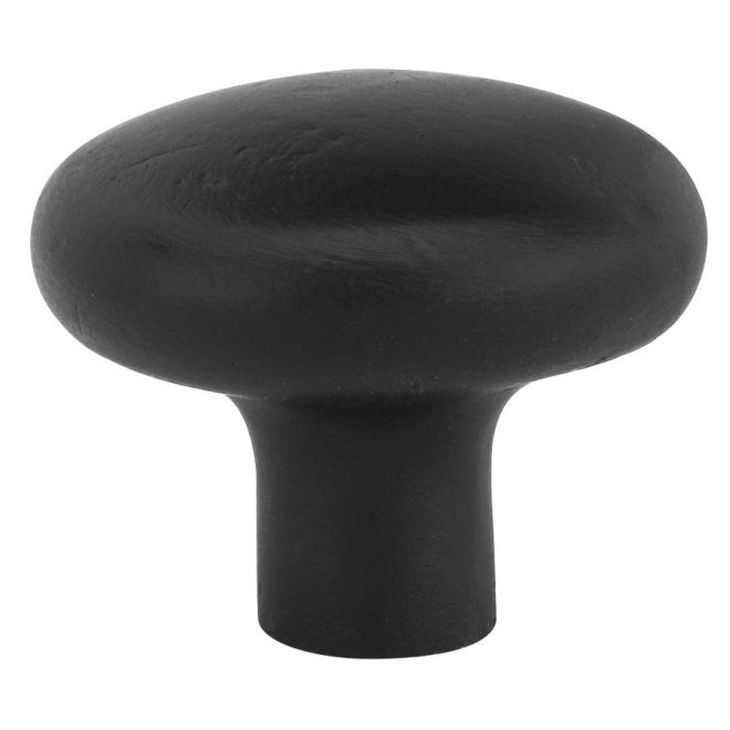 Bronze Round 1.25 in. Cabinet Knob, Flat Black