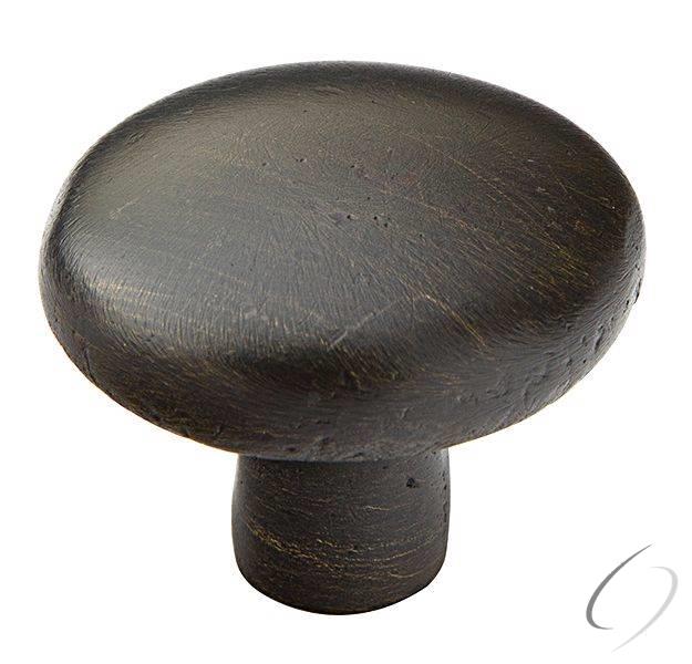 1.25 in. Bronze Round Cabinet Knob, Medium Bronze