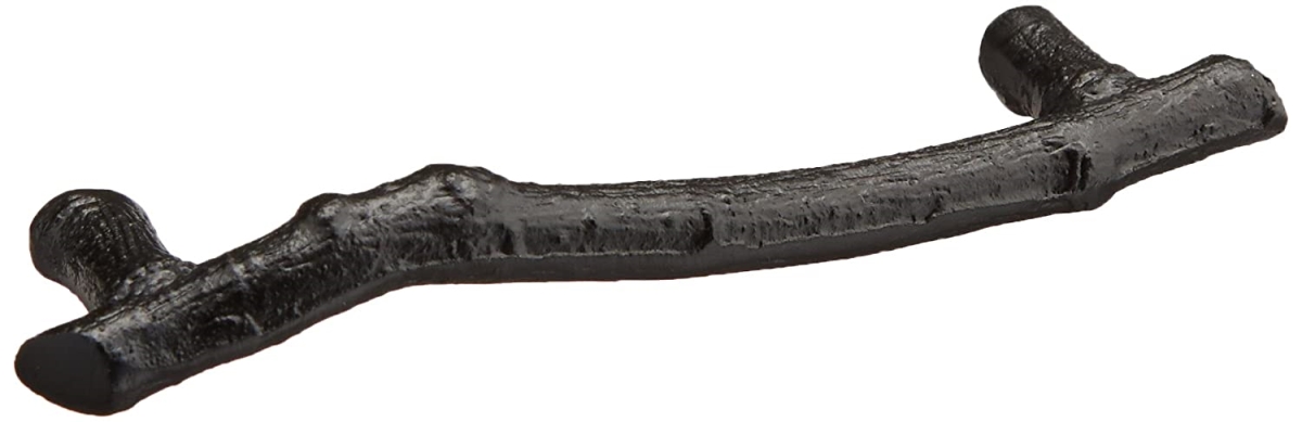 86063FB 4 in. Center to Center Twig Cabinet Pull, Flat Black