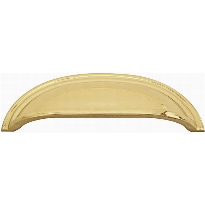 3 in. Center to Center Cup Cabinet Pull, Lifetime Brass