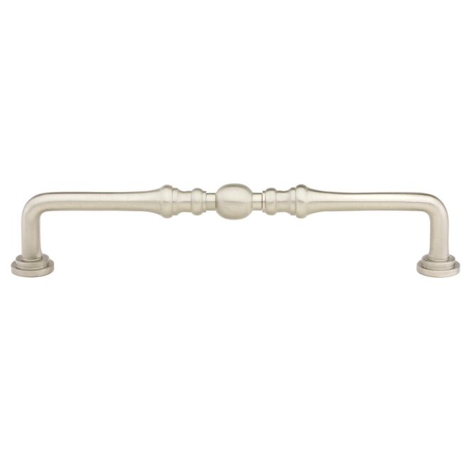 4 in. Center to Center Spindle Cabinet Pull, Satin Nickel