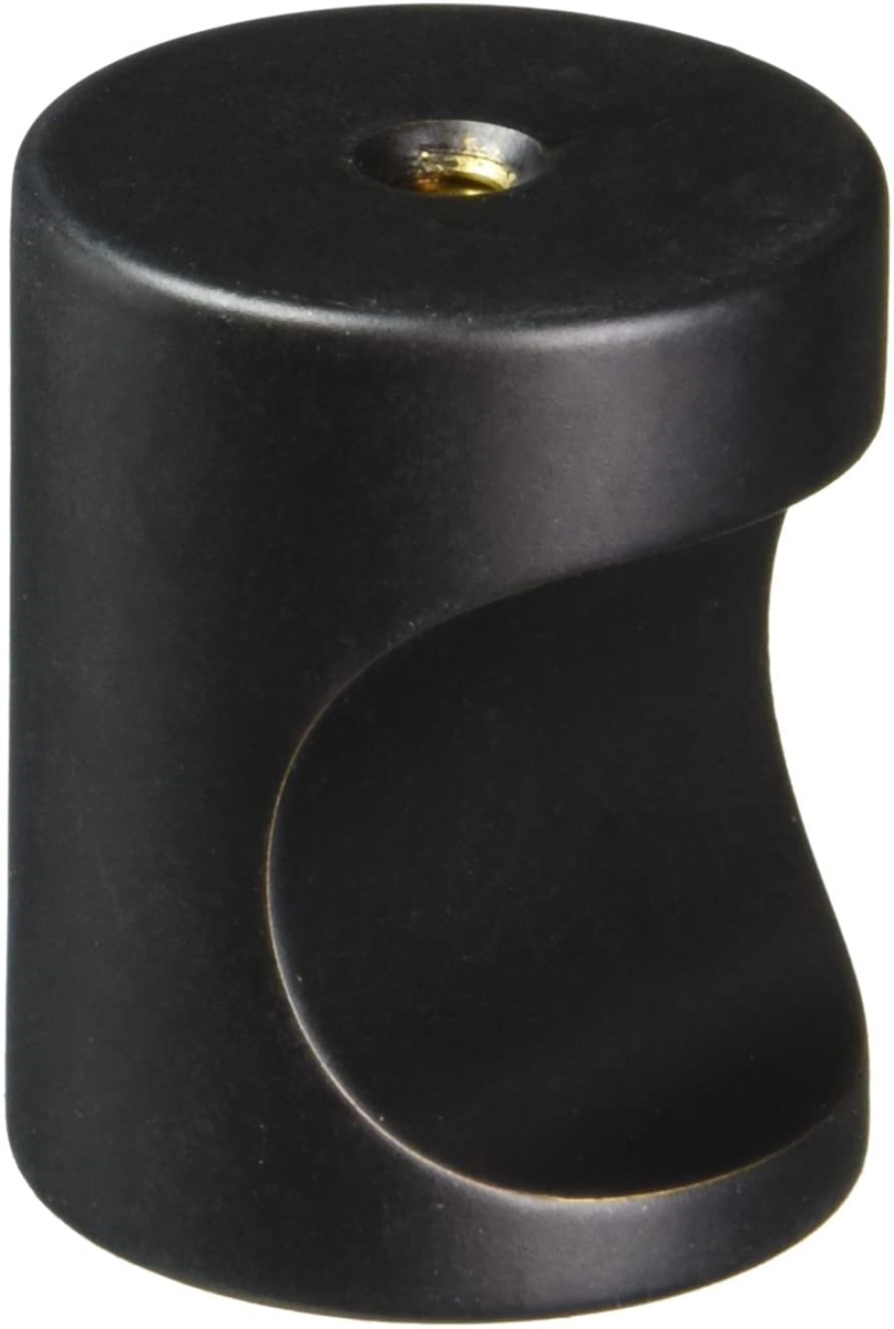 86150US19 Modern Finger Cabinet Pull, Flat Black - Small