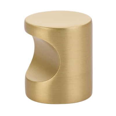 86150US4 Modern Finger Cabinet Pull, Satin Brass - Small