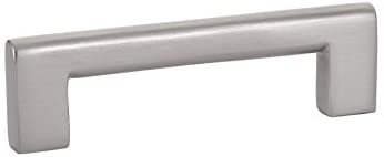 4 in. Center to Center Trail Cabinet Pull, Satin Nickel