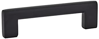 4 in. Center to Center Trail Cabinet Pull, Flat Black