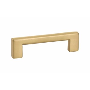 4 in. Center to Center Trail Cabinet Pull, Satin Brass