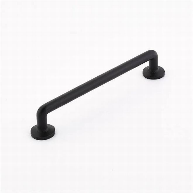 6 in. Center to Center Bronze Rod Cabinet Pull, Flat Black