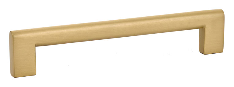 6 in. Center to Center Trail Cabinet Pull, Satin Brass