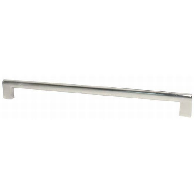 12 in. Center to Center Trail Cabinet Pull, Satin Nickel