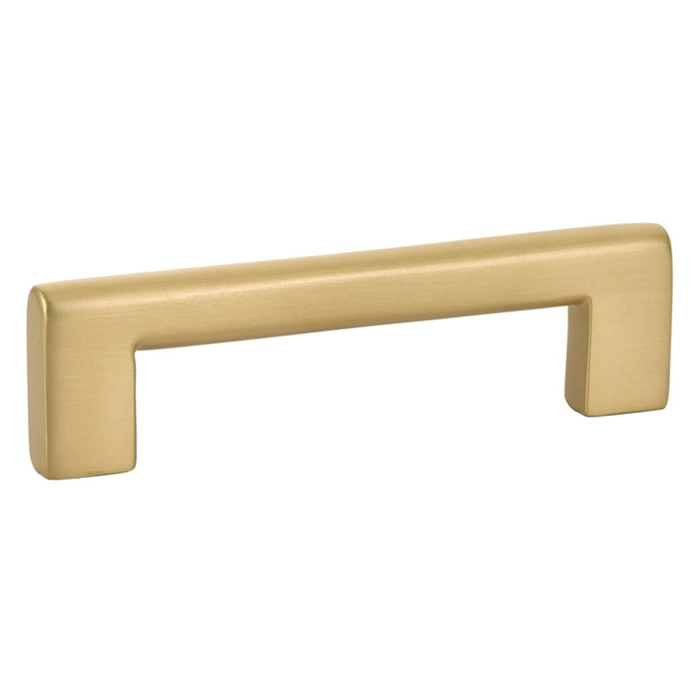 12 in. Center to Center Trail Cabinet Pull, Satin Brass