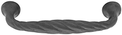 6 in. Center to Center Tuscany Twist Cabinet Pull, Flat Black