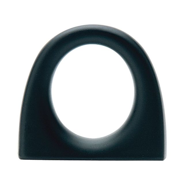 1 in. Center to Center Ring Cabinet Knob, Flat Black