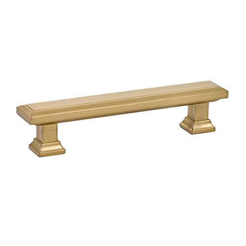 86302US4 6 in. Geometric Rectangular Cabinet Pull, Satin Brass