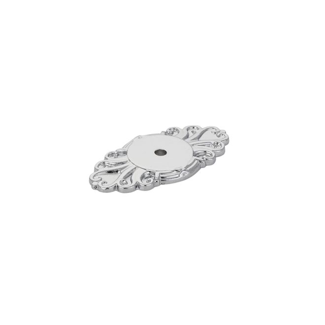 86293US26 Back Plate for Knobs, Ribbon & Reed, Bright Chrome