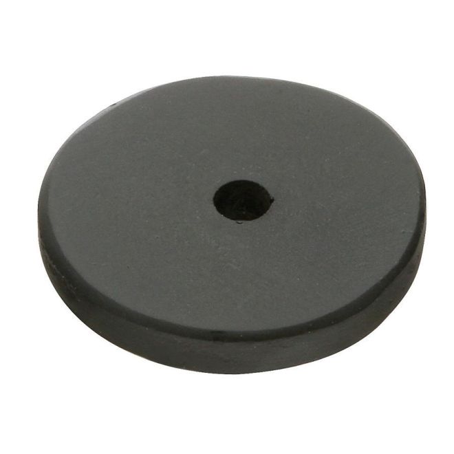 Round Knob 1.25 in. Back Plate, Flat Black