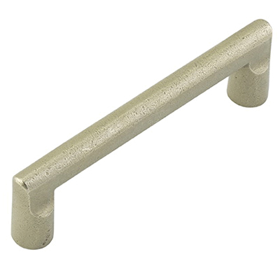 6 in. Center to Center Bronze Rail Cabinet Pull, Tumbled White Bronze