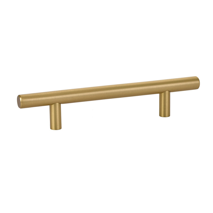 6 in. Mid Century Modern Bar Pull, Satin Brass