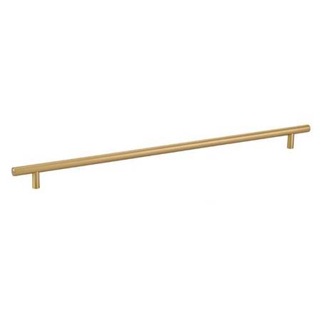 16 in. Center to Center Brass Bar Cabinet Pull, Satin Brass