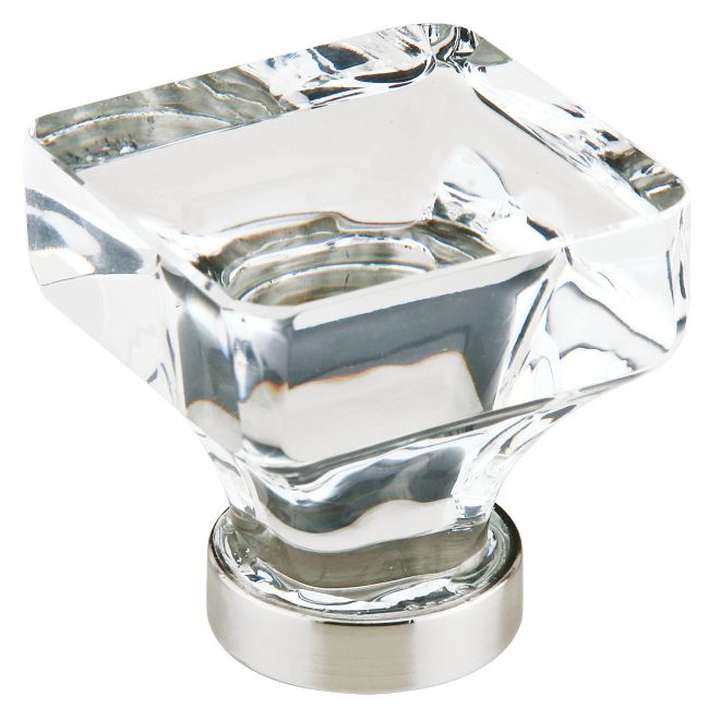 1.375 in. Square Cabinet Knob, Satin Nickel