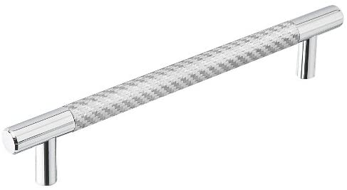 6 in. Silver Carbon Fiber Bar Pull, Satin Nickel