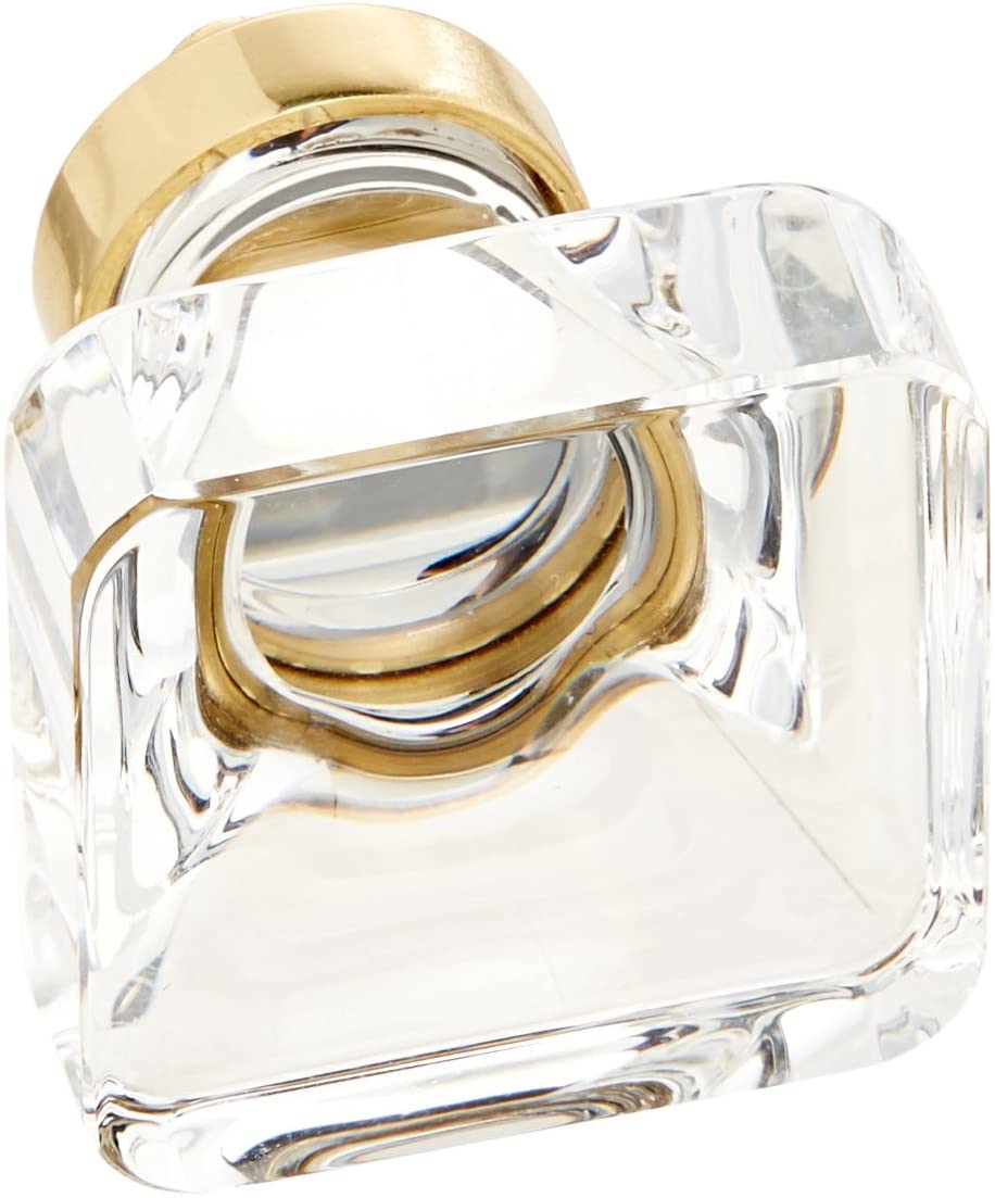 1.375 in. Square Cabinet Knob, Lifetime Brass