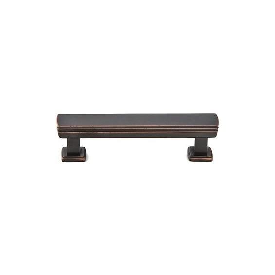 4 in. Art Deco Cabinet Pull, Oil Rubbed Bronze