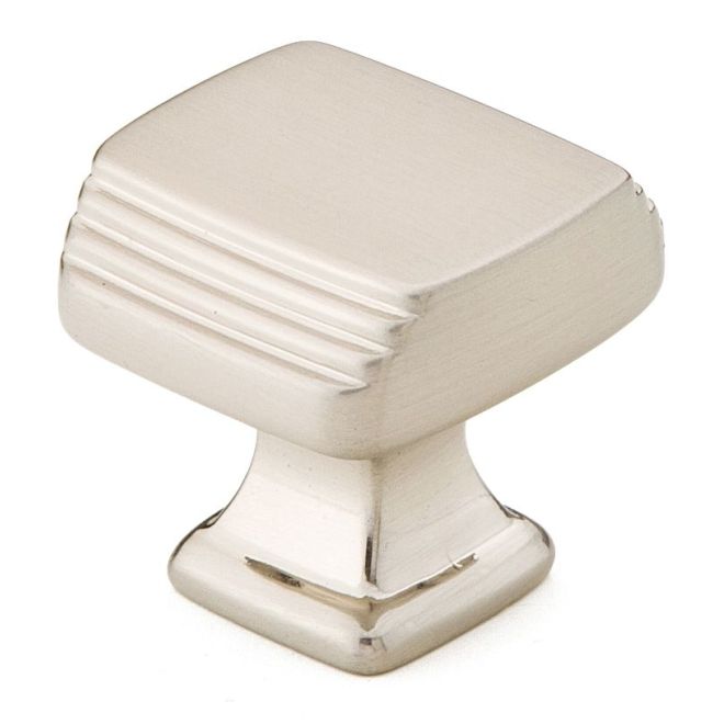 1.25 in. Art Deco Cabinet Knob, Satin Nickel