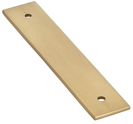 4 in. Center to Center Back Plate for Pulls, Satin Brass