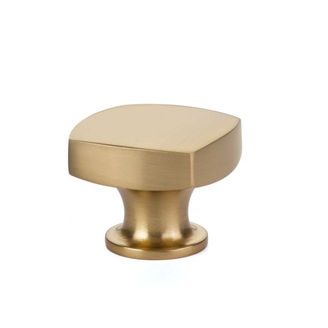 1.5 in. Freestone Cabinet Knob, Satin Brass