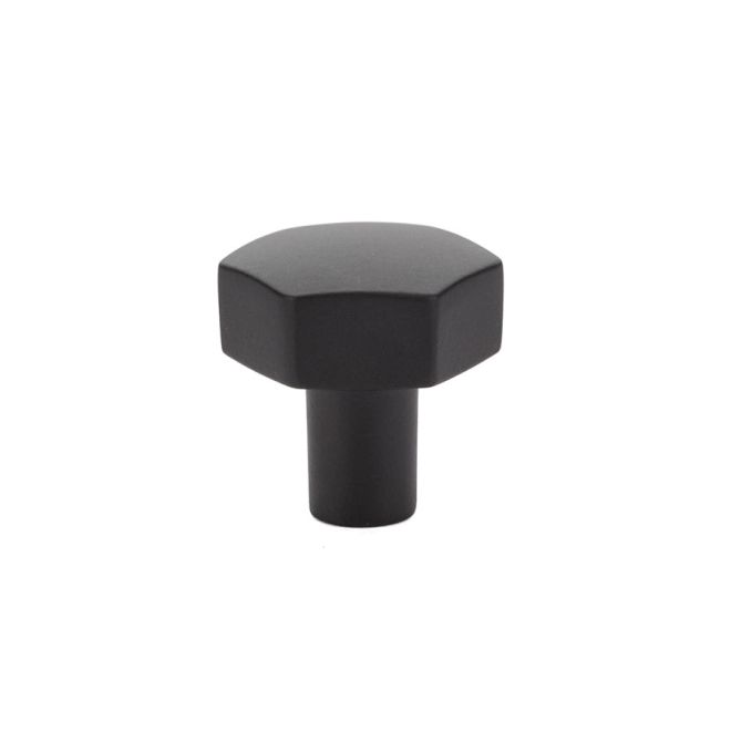 1.125 in. Mod Hex Cabinet Knob, Flat Black
