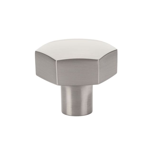 1.5 in. Mod Hex Cabinet Knob, Satin Nickel