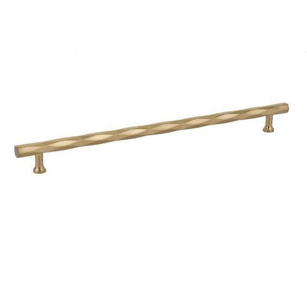12 in. Center to Center Tribeca Cabinet Pull, Satin Brass