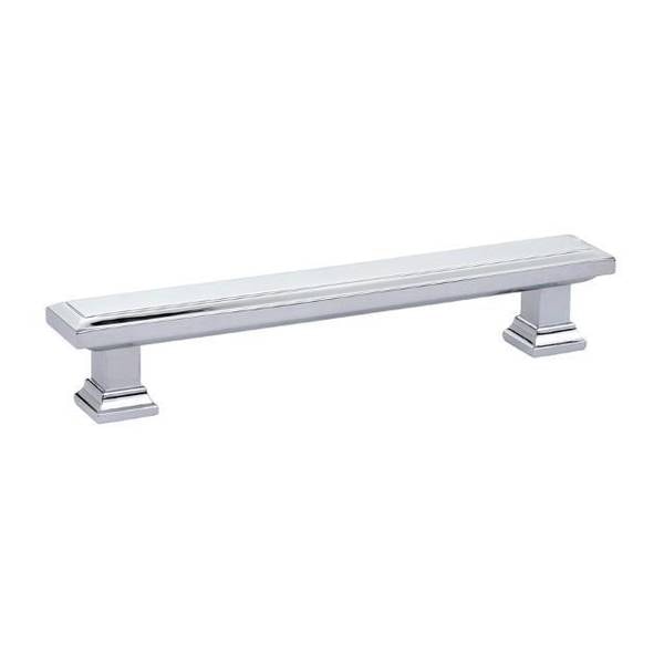 86492US26 5 in. Center to Center Geometric Rectangular Cabinet Pull, Bright Chrome