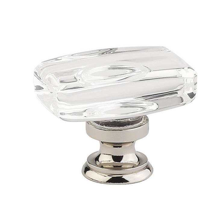 1.625 in. Windsor Crystal Cabinet Knob, Bright Nickel