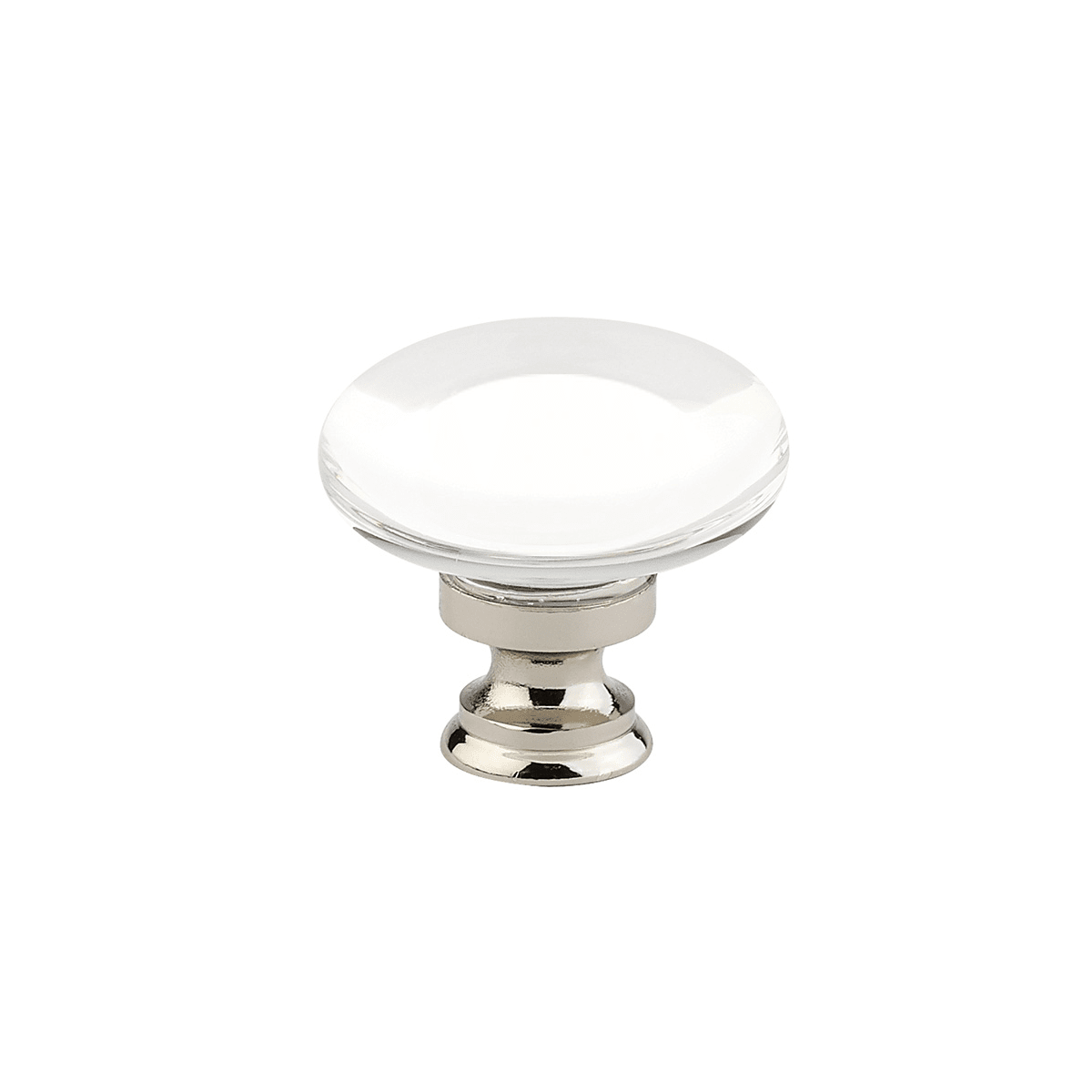 1.375 in. Providence Crystal Cabinet Knob, Bright Nickel