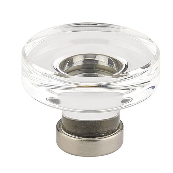 1.75 in. Grayson Crystal Knob Cabinet with Satin Nickel