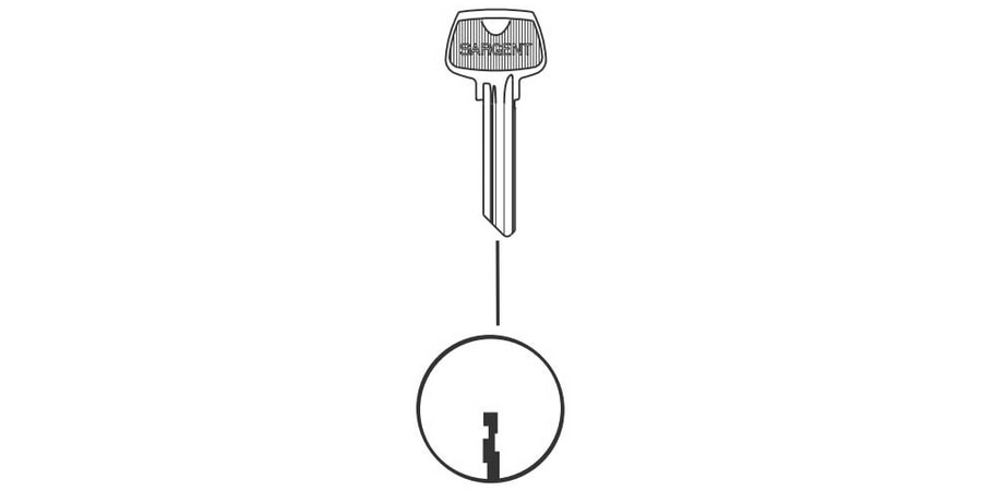 6 Pin Key Blank with LK Keyway