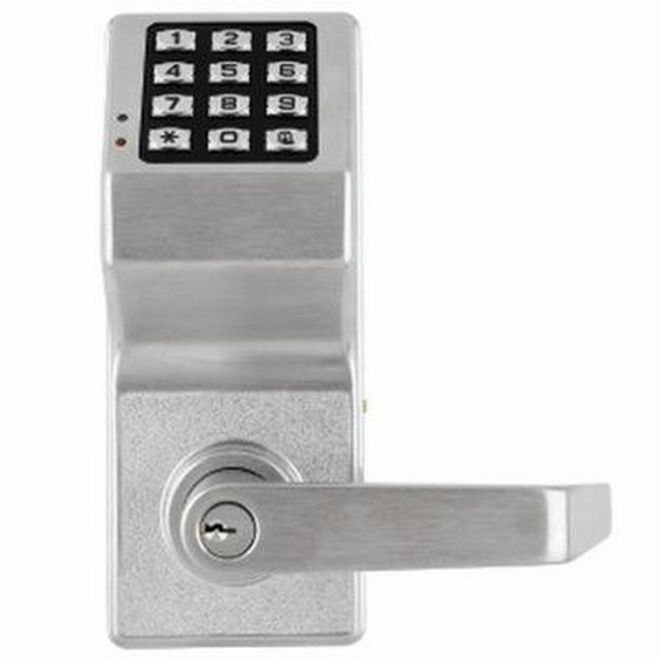 DL2700WP26D Weather Resistant Trilogy Electronic Digital Lever Lock, Satin Chrome