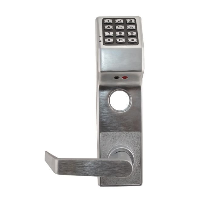 Reversible Classroom Digital Mortise Lock with Straight Lever Satin Chrome Finish