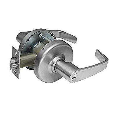 CL3351AZD626 Zinc Armstrong Lever & D Rose Single Cylinder Entry Grade 1 Extra Heavy Duty Cylindrical Lever Lock L4 Keyway, Satin Chrome