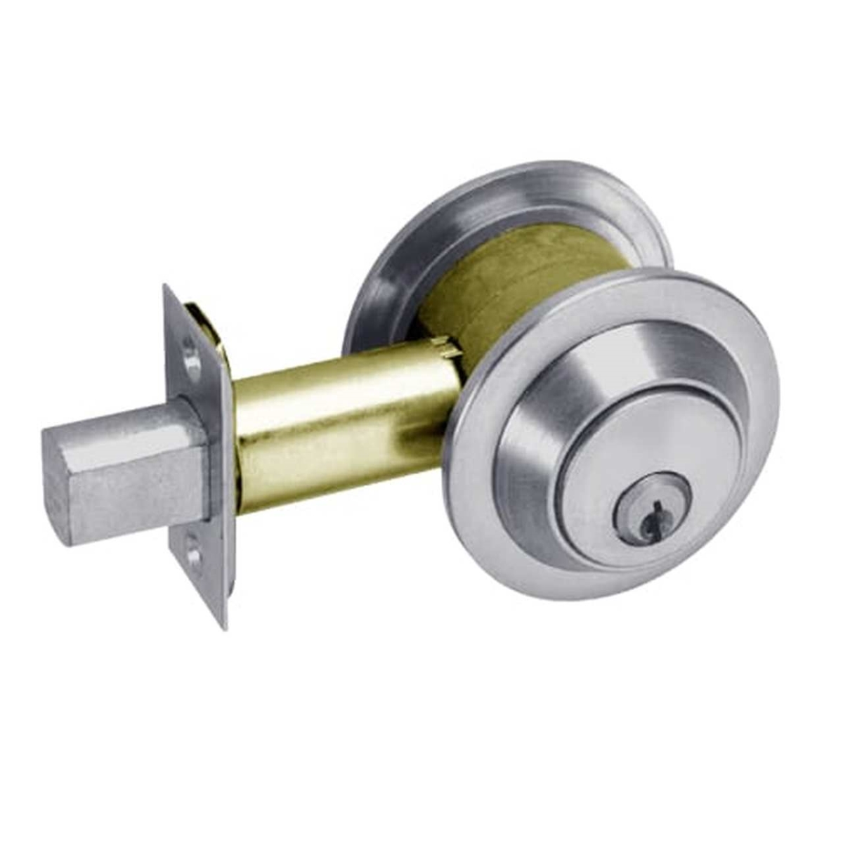 Single Cylinder Deadbolt L4 Keyway, Satin Chrome