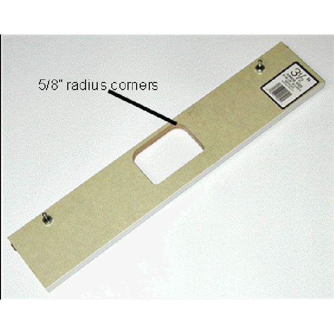 4 x 0.625 in. Radius Corner Hinge Template
