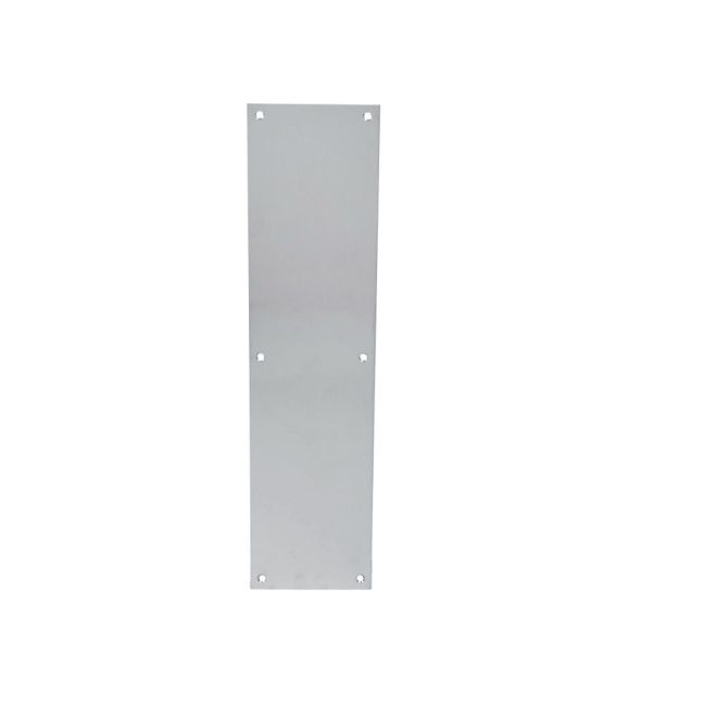 3.5 x 15 in. Square Corner Push Plate, Satin Stainless Steel
