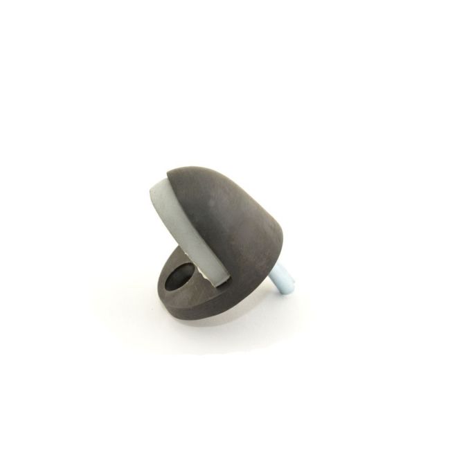 Cast Universal Dome Stop with Low Rise Lip & High Rise Rubber, Dark Bronze Powder Coat