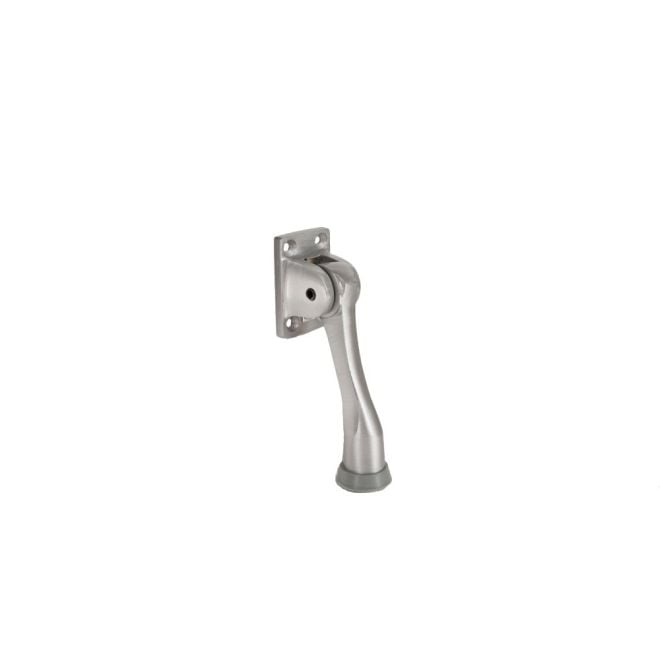 4 in. Kick Down Door Holder, Satin Chrome