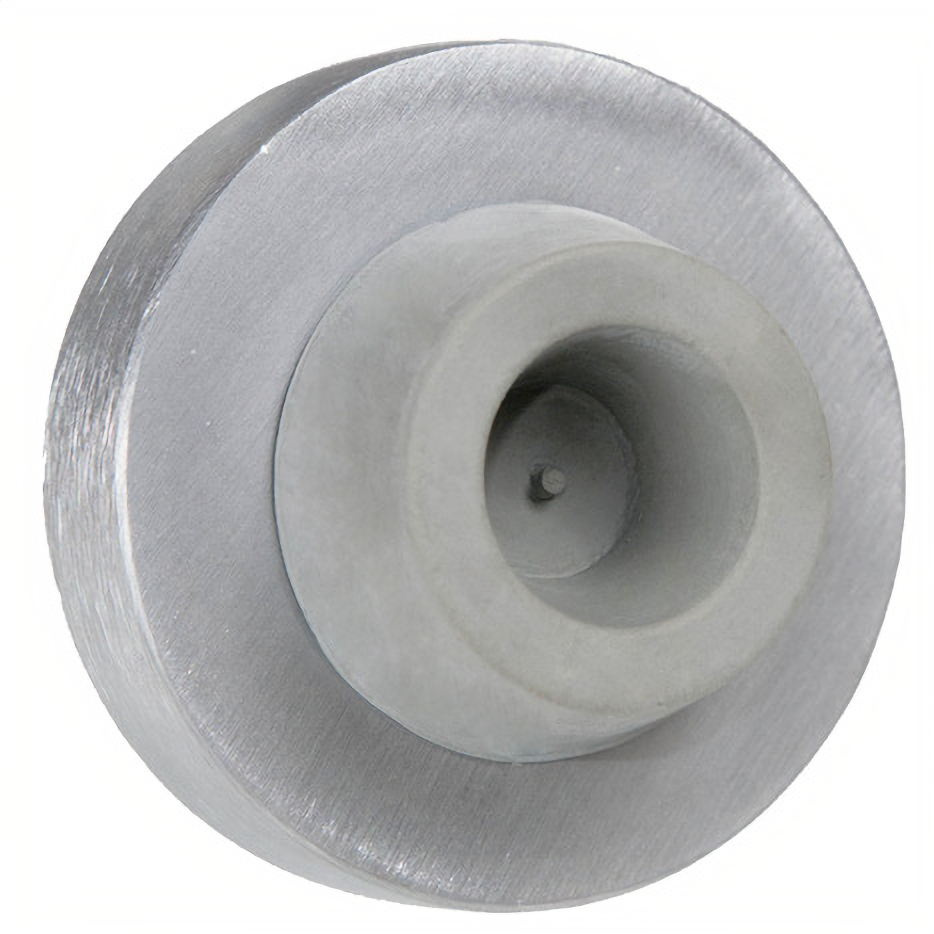School Version Cast Concave Wall Bumper - Satin Chrome Finish