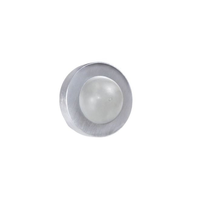 Cast Convex Wall Bumper, Satin Chrome