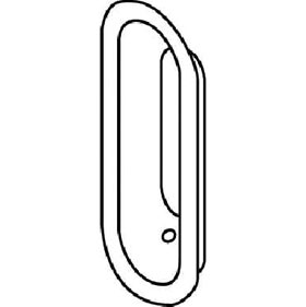 1.5 x 4 in. Flush Pull, Satin Chrome