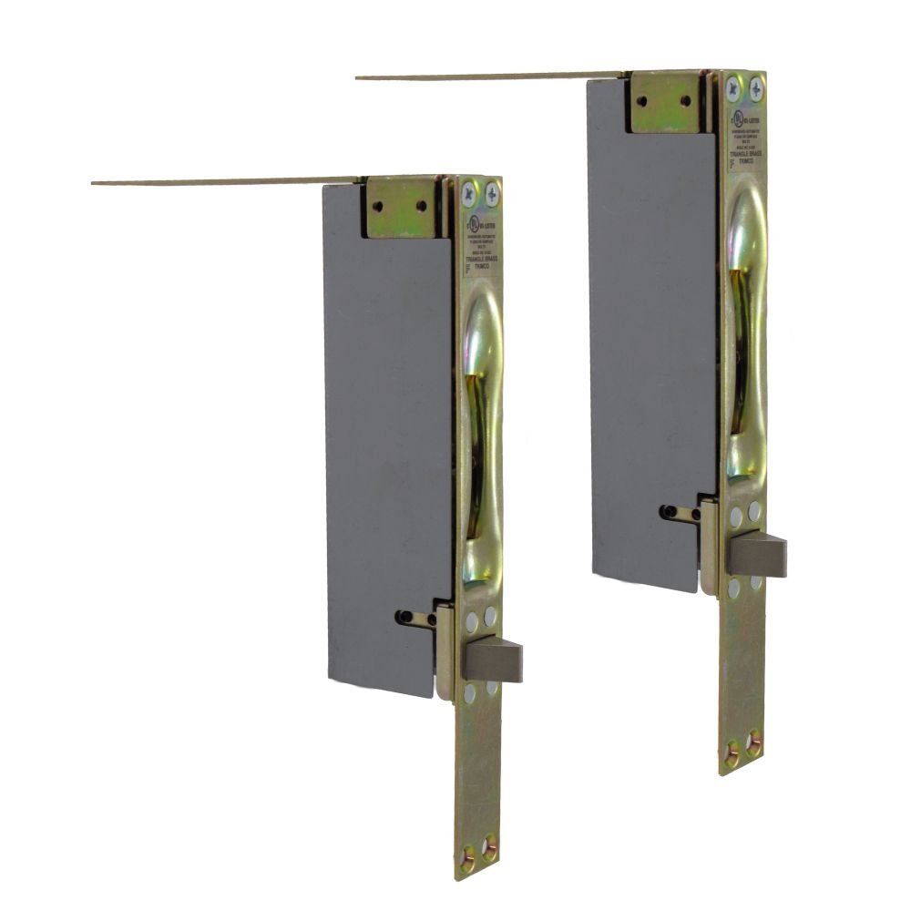 3815LX3815L626630 Pair of Long UL Automatic Flush Bolt for Wood Doors - Satin Chrome by Satin Stainless Steel