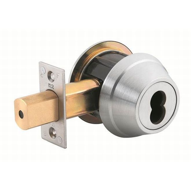 QDB281-626 2.75 in. Single Cylinder Backset with Square Deadbolt Strike, Satin Chrome